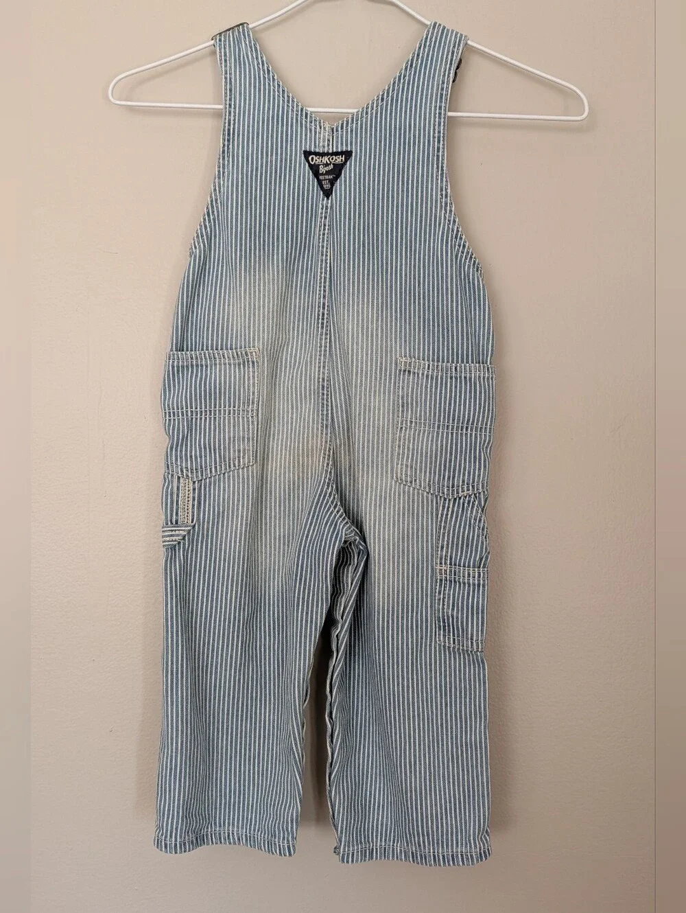 Oshkosh B'gosh Child's 24mo Hickory Stripe Overalls Denim Jeans